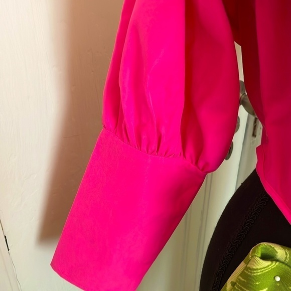 Pretty Little Things Hot Pink Bardot Frill Corset Top NWOT size 10 - Picture 4 of 7